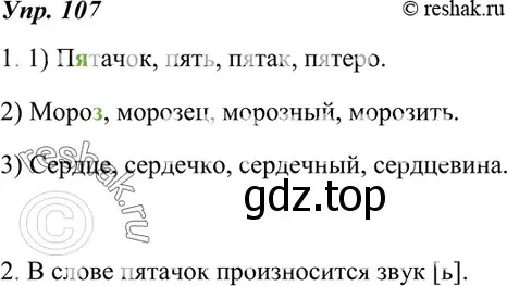 Решение 4. номер 107 (страница 41) гдз по русскому языку 7 класс Разумовская, Львова, учебник