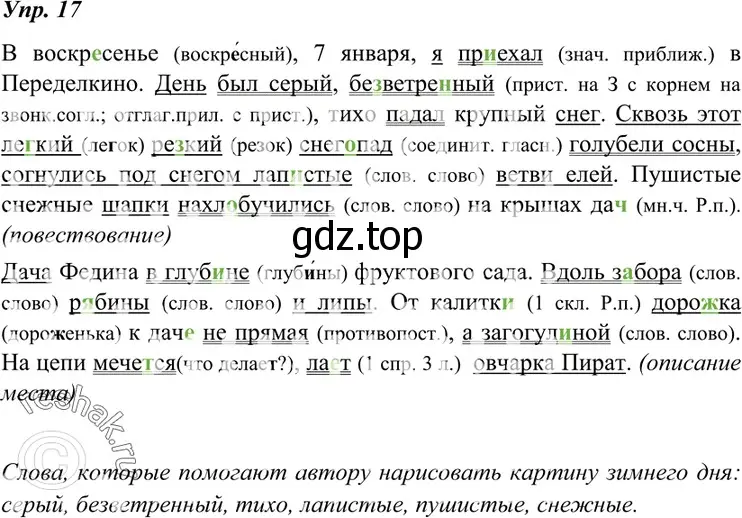 Решение 4. номер 17 (страница 12) гдз по русскому языку 7 класс Разумовская, Львова, учебник