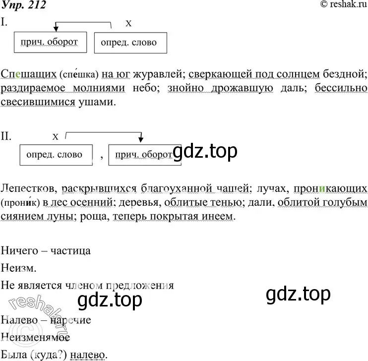 Решение 4. номер 212 (страница 76) гдз по русскому языку 7 класс Разумовская, Львова, учебник