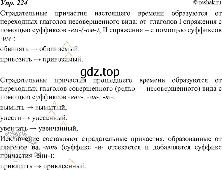 Решение 4. номер 224 (страница 82) гдз по русскому языку 7 класс Разумовская, Львова, учебник