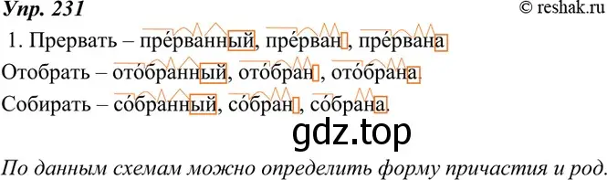 Решение 4. номер 231 (страница 85) гдз по русскому языку 7 класс Разумовская, Львова, учебник