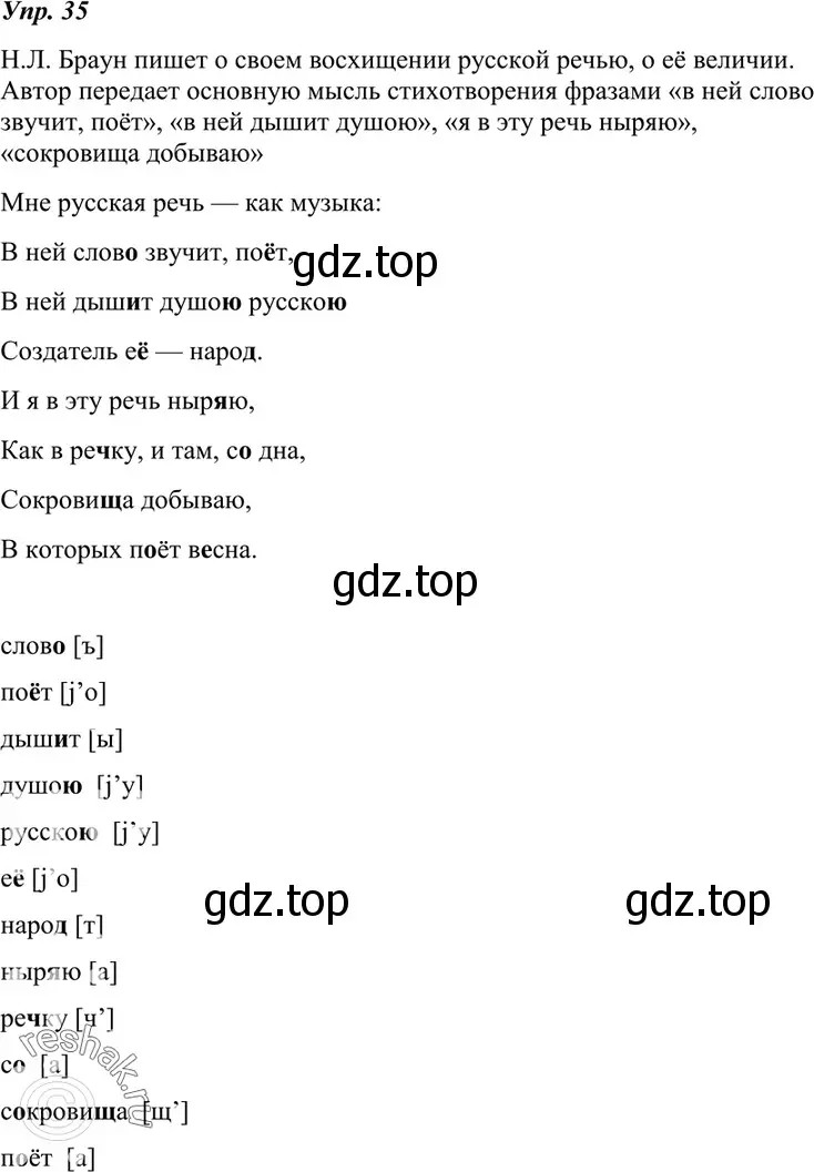 Решение 4. номер 35 (страница 17) гдз по русскому языку 7 класс Разумовская, Львова, учебник
