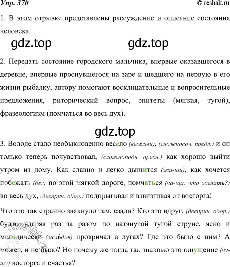 Решение 4. номер 370 (страница 140) гдз по русскому языку 7 класс Разумовская, Львова, учебник