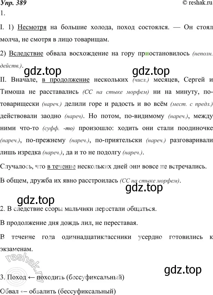 Решение 4. номер 389 (страница 147) гдз по русскому языку 7 класс Разумовская, Львова, учебник