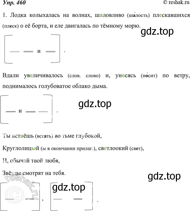 Решение 4. номер 460 (страница 176) гдз по русскому языку 7 класс Разумовская, Львова, учебник