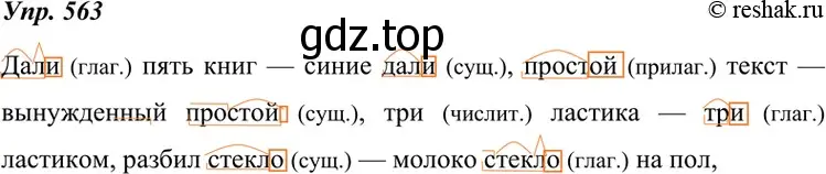 Решение 4. номер 563 (страница 216) гдз по русскому языку 7 класс Разумовская, Львова, учебник