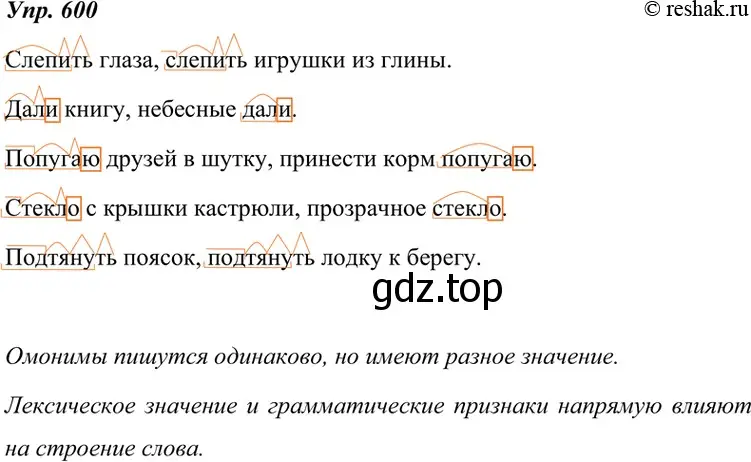 Решение 4. номер 600 (страница 229) гдз по русскому языку 7 класс Разумовская, Львова, учебник