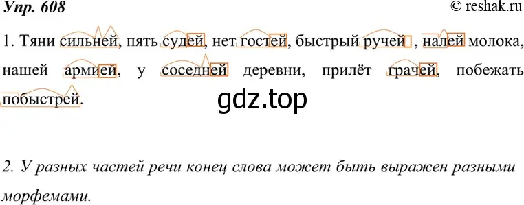 Решение 4. номер 608 (страница 231) гдз по русскому языку 7 класс Разумовская, Львова, учебник