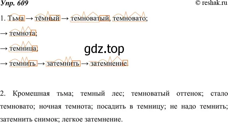 Решение 4. номер 609 (страница 231) гдз по русскому языку 7 класс Разумовская, Львова, учебник