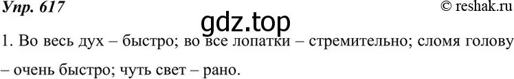 Решение 4. номер 617 (страница 233) гдз по русскому языку 7 класс Разумовская, Львова, учебник