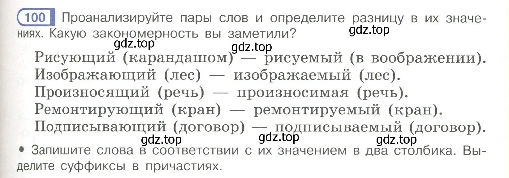 Условие номер 100 (страница 53) гдз по русскому языку 7 класс Рыбченкова, Александрова, учебник 1 часть