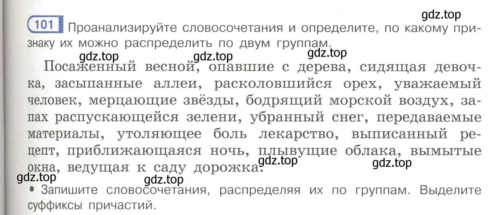 Условие номер 101 (страница 53) гдз по русскому языку 7 класс Рыбченкова, Александрова, учебник 1 часть