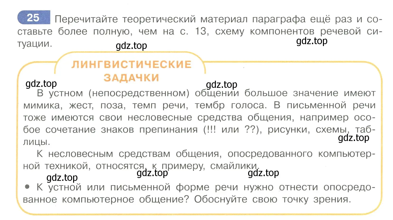 Условие номер 25 (страница 15) гдз по русскому языку 7 класс Рыбченкова, Александрова, учебник 1 часть