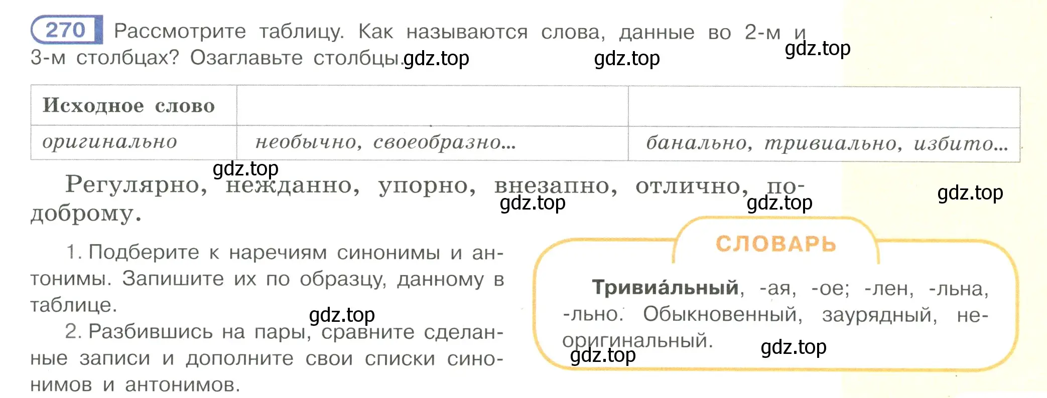 Условие номер 270 (страница 5) гдз по русскому языку 7 класс Рыбченкова, Александрова, учебник 2 часть