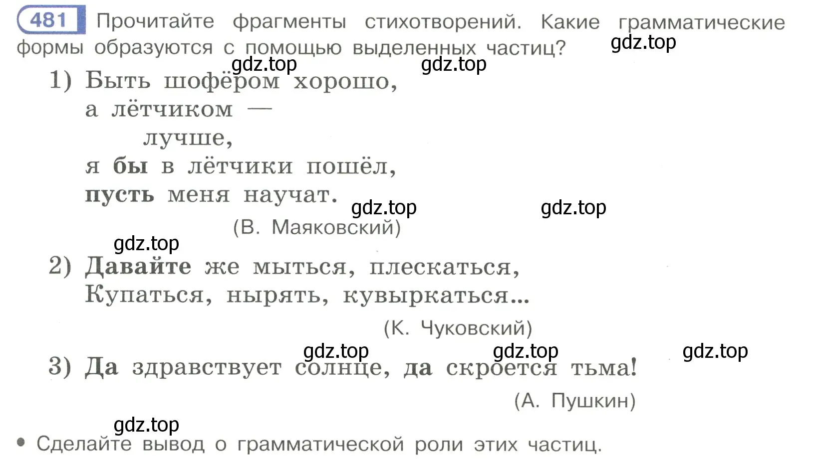 Условие номер 481 (страница 101) гдз по русскому языку 7 класс Рыбченкова, Александрова, учебник 2 часть