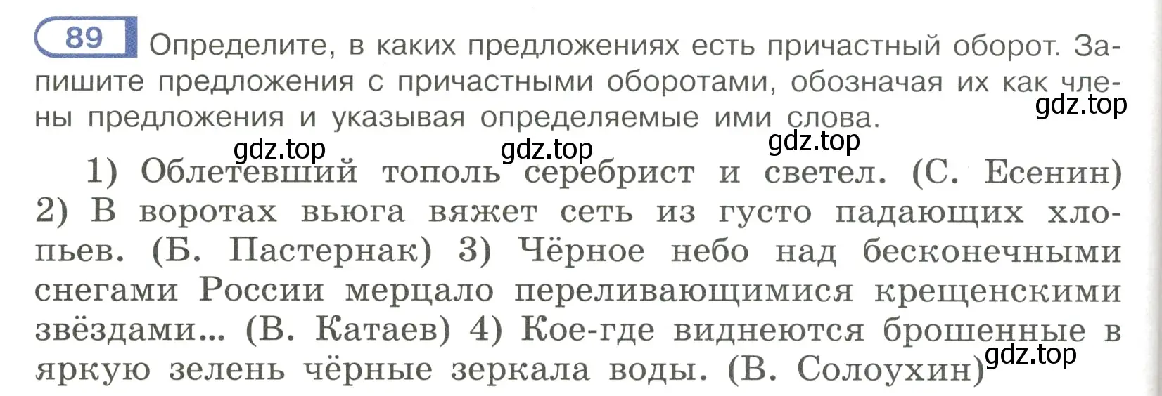 Условие номер 89 (страница 48) гдз по русскому языку 7 класс Рыбченкова, Александрова, учебник 1 часть