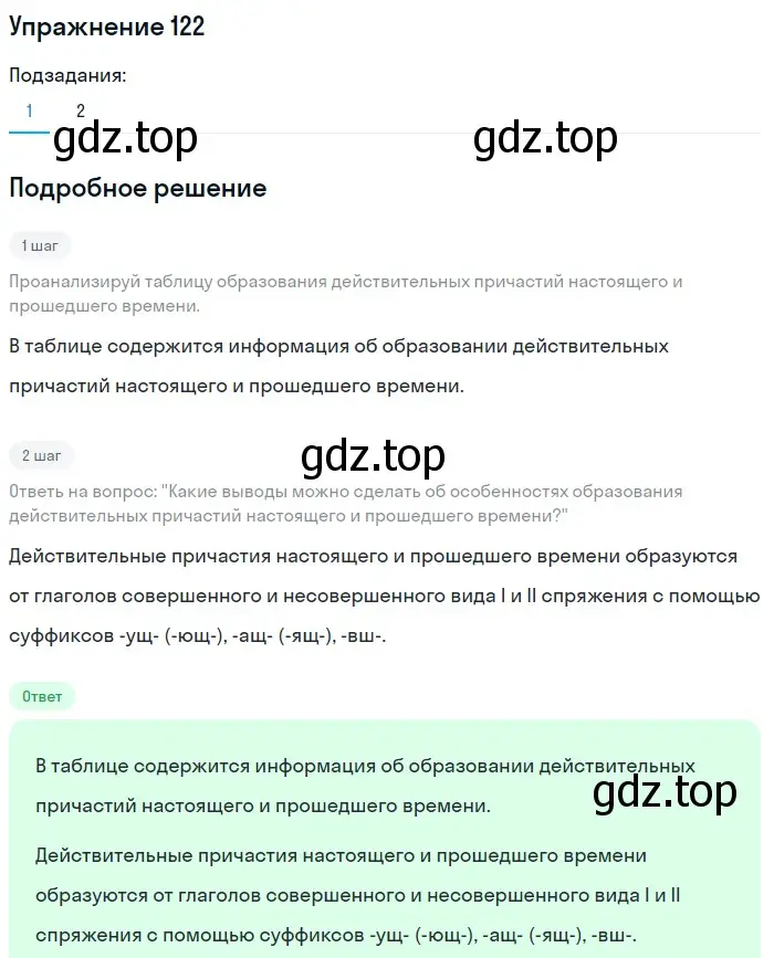 Решение номер 122 (страница 63) гдз по русскому языку 7 класс Рыбченкова, Александрова, учебник 1 часть