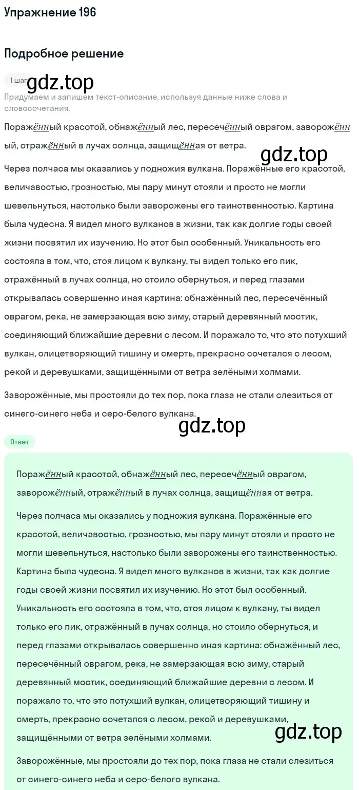 Решение номер 196 (страница 93) гдз по русскому языку 7 класс Рыбченкова, Александрова, учебник 1 часть