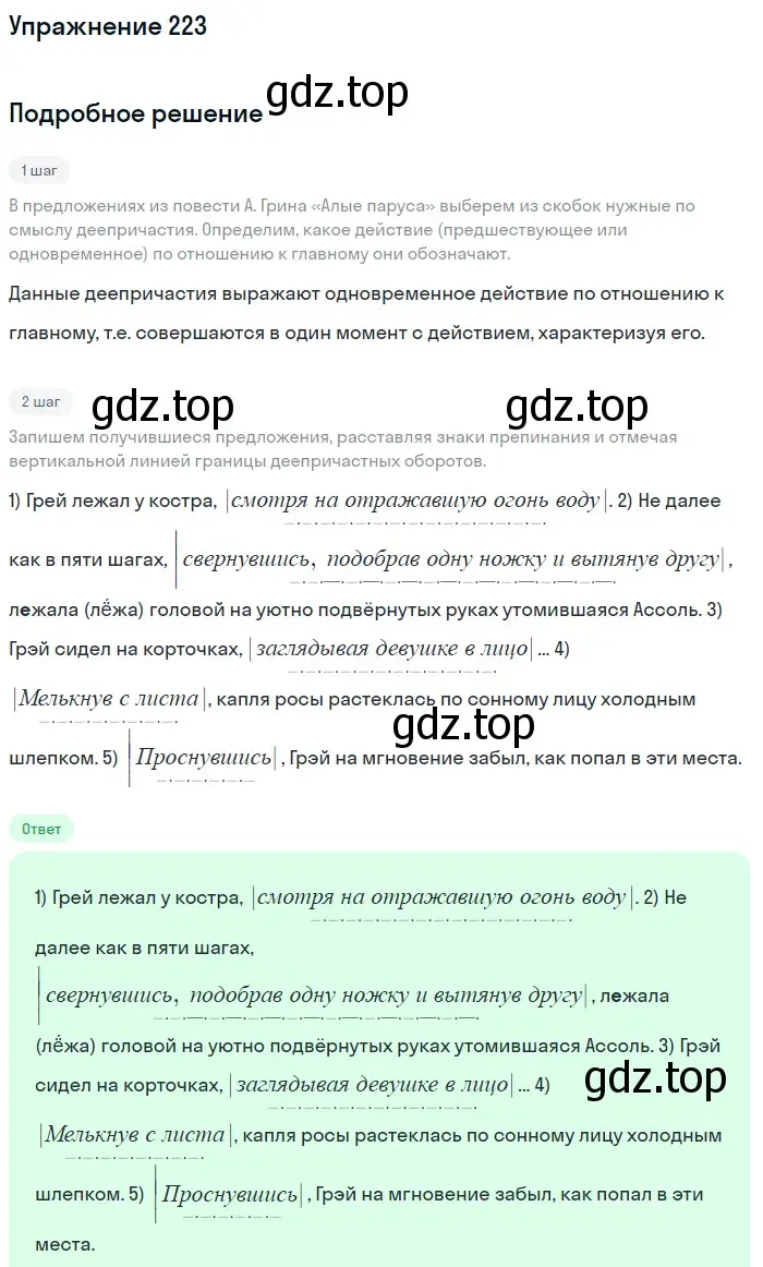 Решение номер 223 (страница 108) гдз по русскому языку 7 класс Рыбченкова, Александрова, учебник 1 часть