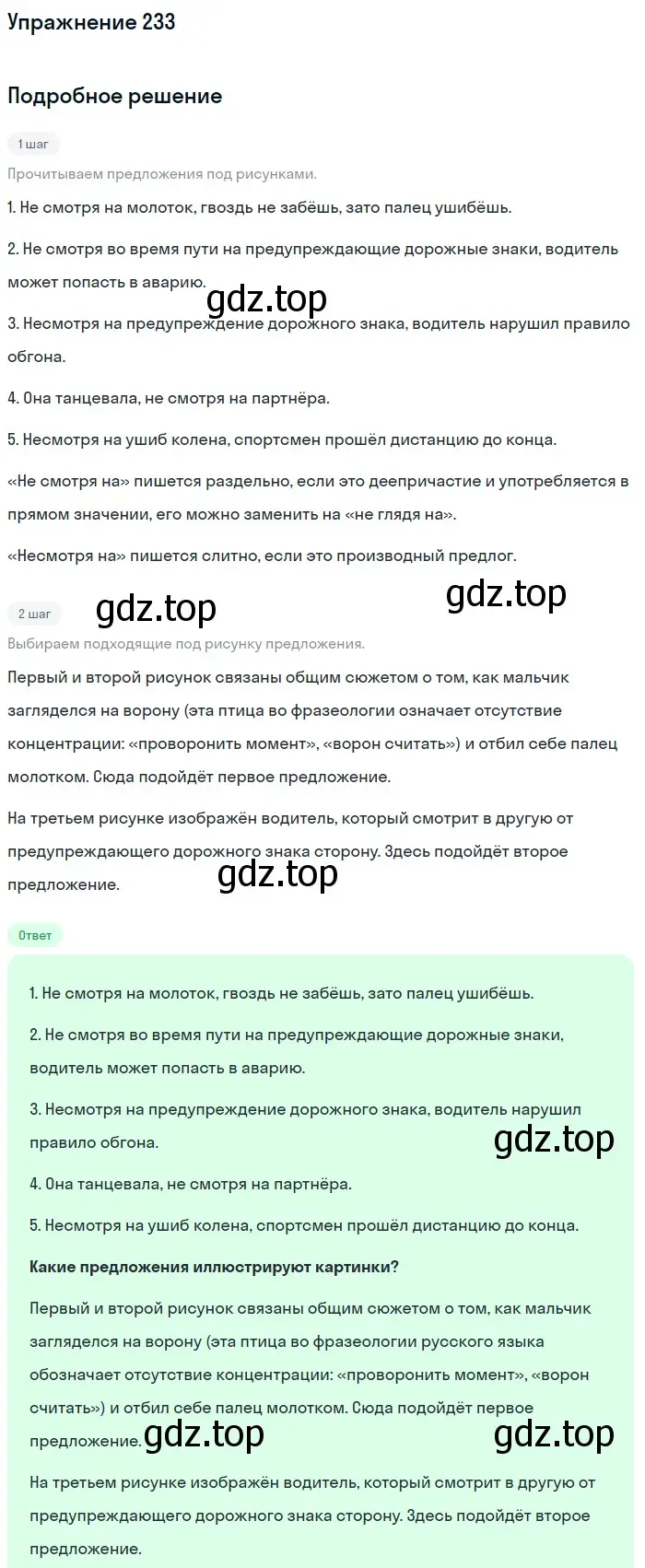 Решение номер 233 (страница 114) гдз по русскому языку 7 класс Рыбченкова, Александрова, учебник 1 часть