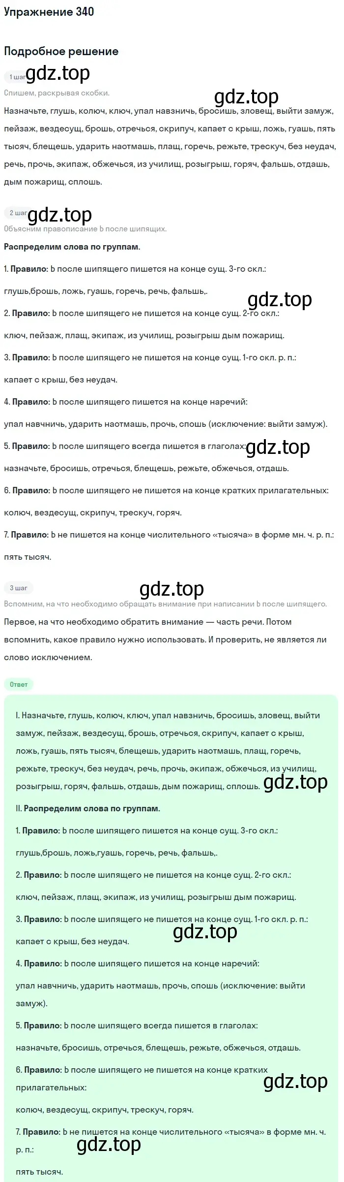 Решение номер 340 (страница 37) гдз по русскому языку 7 класс Рыбченкова, Александрова, учебник 2 часть