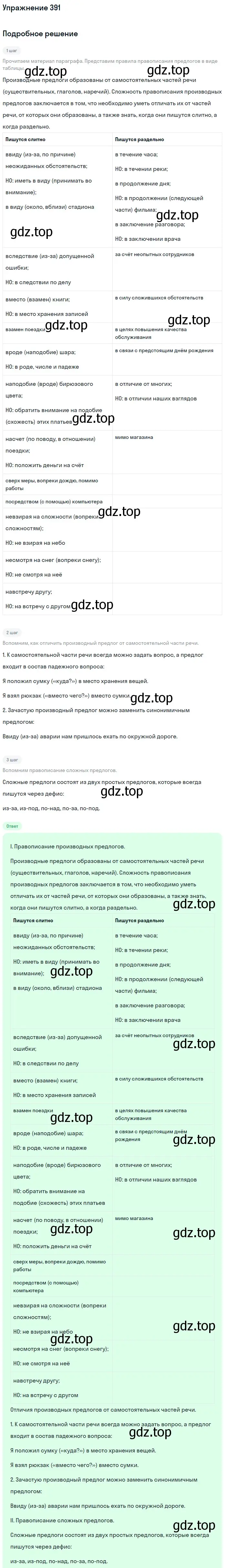 Решение номер 391 (страница 57) гдз по русскому языку 7 класс Рыбченкова, Александрова, учебник 2 часть