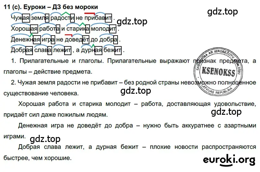 Решение 2. номер 11 (страница 9) гдз по русскому языку 7 класс Рыбченкова, Александрова, учебник 1 часть