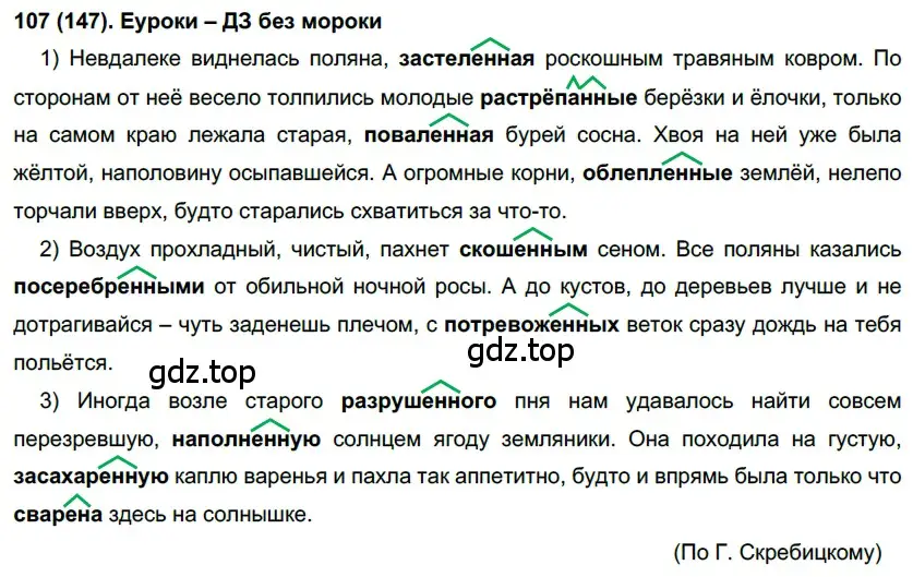 Решение 2. номер 147 (страница 73) гдз по русскому языку 7 класс Рыбченкова, Александрова, учебник 1 часть