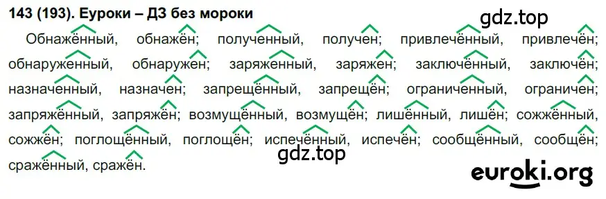 Решение 2. номер 193 (страница 91) гдз по русскому языку 7 класс Рыбченкова, Александрова, учебник 1 часть