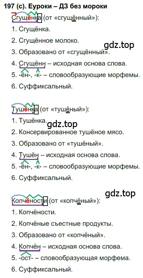 Решение 2. номер 197 (страница 93) гдз по русскому языку 7 класс Рыбченкова, Александрова, учебник 1 часть