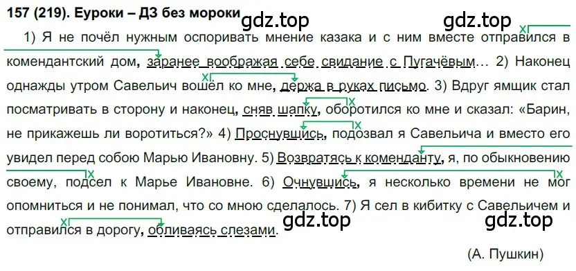 Решение 2. номер 219 (страница 106) гдз по русскому языку 7 класс Рыбченкова, Александрова, учебник 1 часть