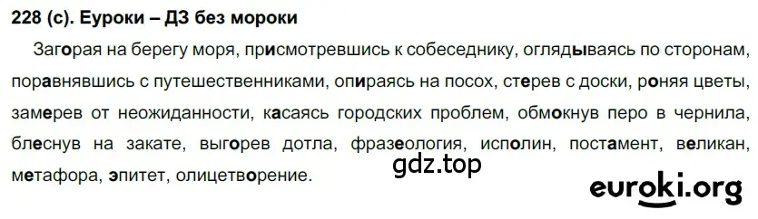 Решение 2. номер 228 (страница 112) гдз по русскому языку 7 класс Рыбченкова, Александрова, учебник 1 часть