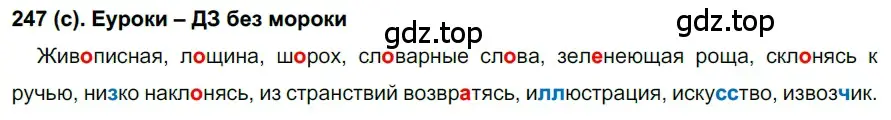 Решение 2. номер 247 (страница 124) гдз по русскому языку 7 класс Рыбченкова, Александрова, учебник 1 часть