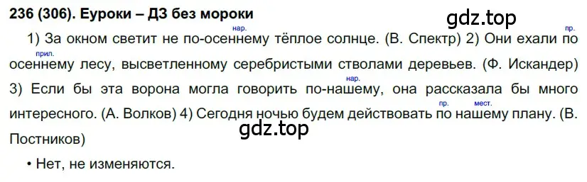 Решение 2. номер 306 (страница 21) гдз по русскому языку 7 класс Рыбченкова, Александрова, учебник 2 часть