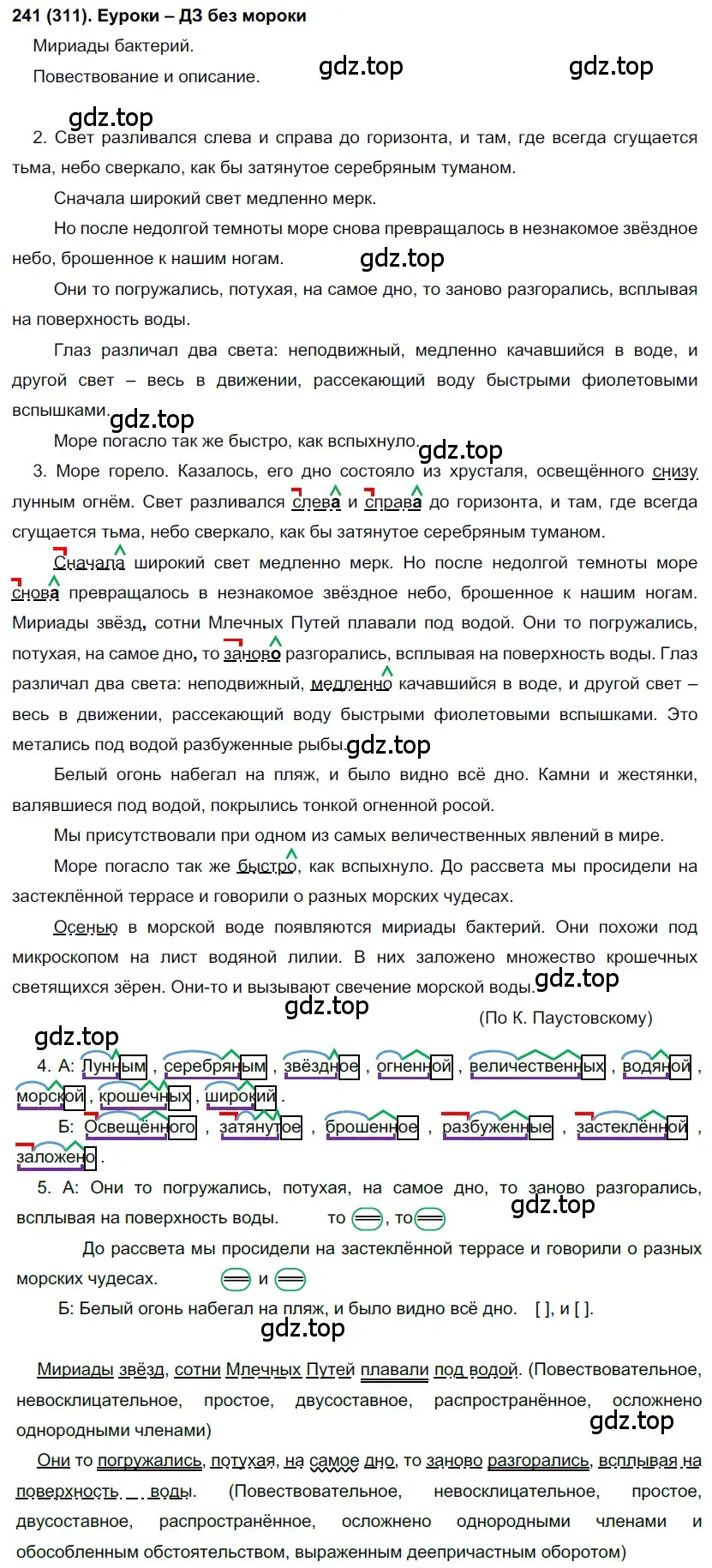 Решение 2. номер 311 (страница 24) гдз по русскому языку 7 класс Рыбченкова, Александрова, учебник 2 часть