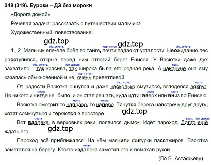 Решение 2. номер 319 (страница 28) гдз по русскому языку 7 класс Рыбченкова, Александрова, учебник 2 часть