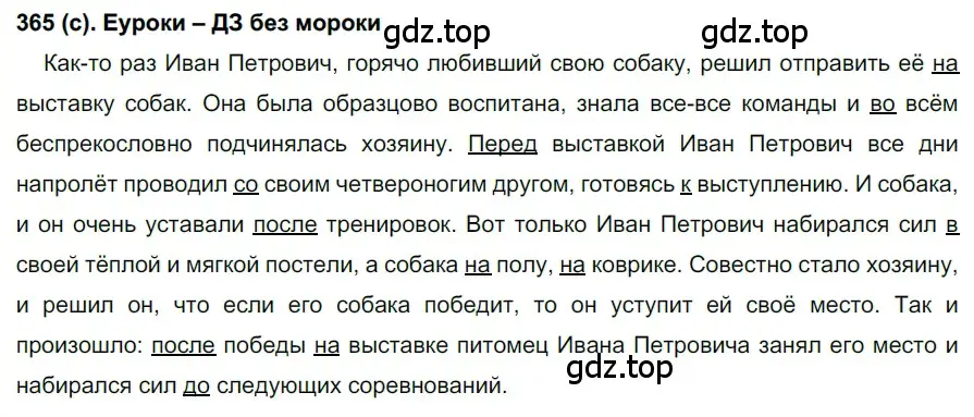 Решение 2. номер 365 (страница 47) гдз по русскому языку 7 класс Рыбченкова, Александрова, учебник 2 часть