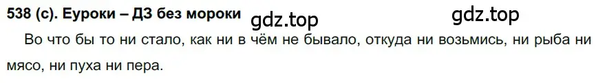 Решение 2. номер 538 (страница 126) гдз по русскому языку 7 класс Рыбченкова, Александрова, учебник 2 часть