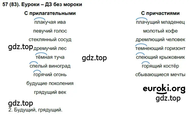 Решение 2. номер 83 (страница 46) гдз по русскому языку 7 класс Рыбченкова, Александрова, учебник 1 часть