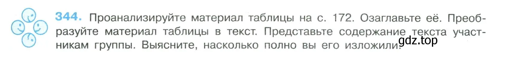 Условие номер 344 (страница 171) гдз по русскому языку 8 класс Бархударов, Крючков, учебник