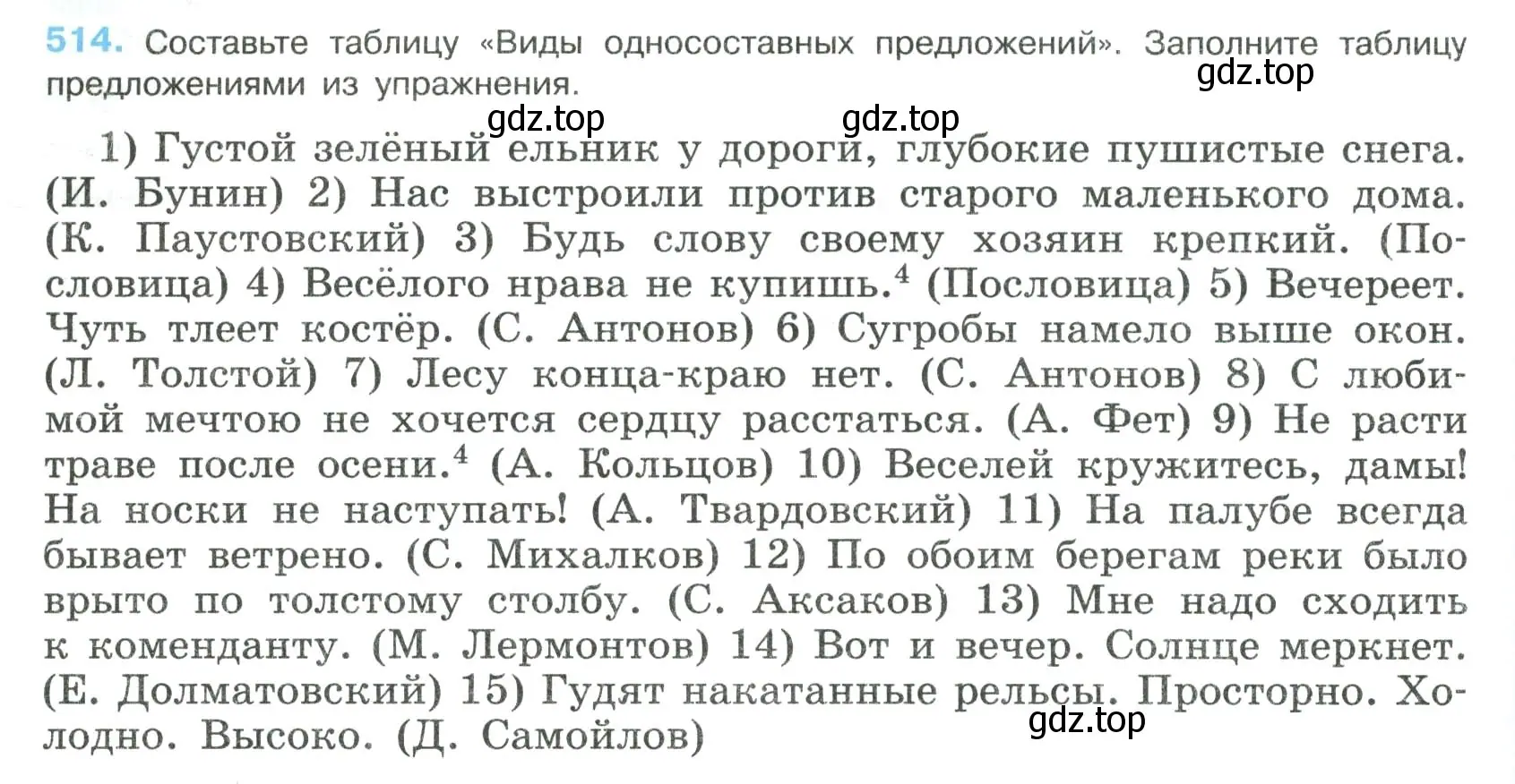 Условие номер 514 (страница 260) гдз по русскому языку 8 класс Бархударов, Крючков, учебник