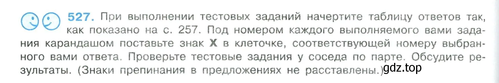 Условие номер 527 (страница 266) гдз по русскому языку 8 класс Бархударов, Крючков, учебник