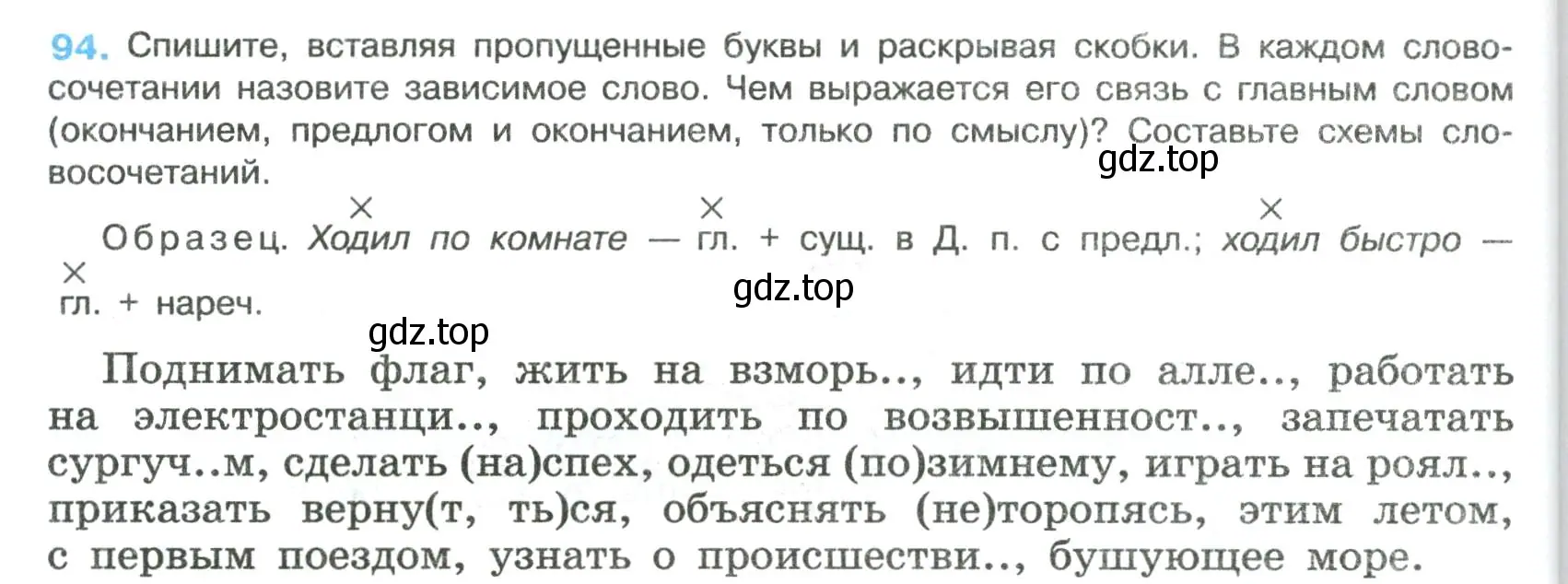 Условие номер 94 (страница 50) гдз по русскому языку 8 класс Бархударов, Крючков, учебник