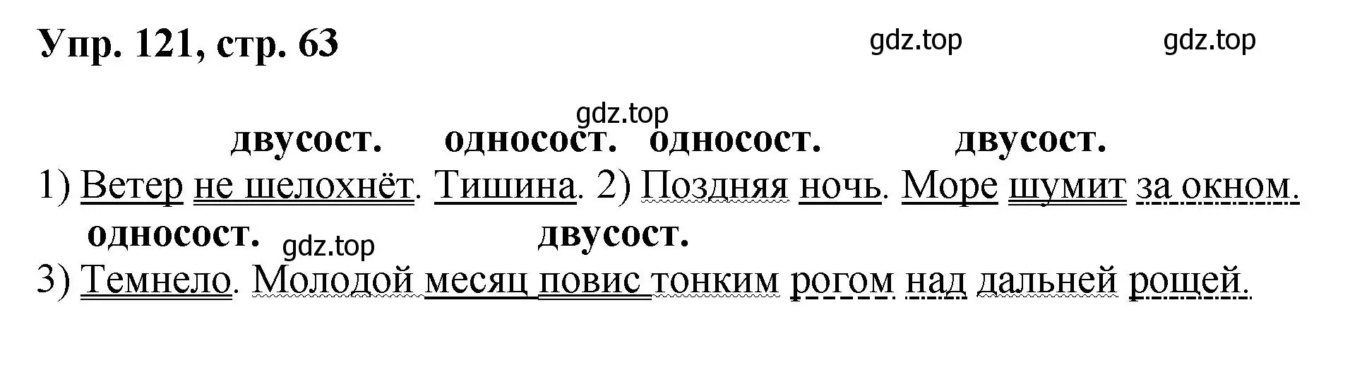 Решение номер 121 (страница 63) гдз по русскому языку 8 класс Бархударов, Крючков, учебник