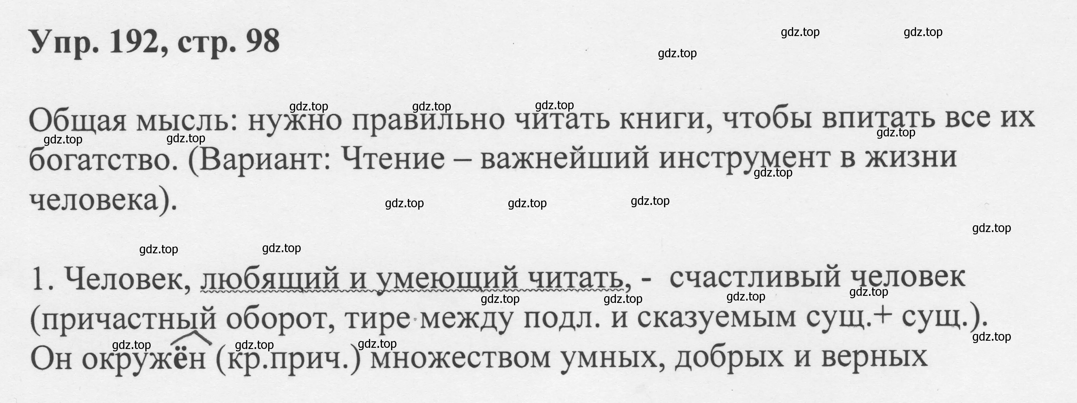 Решение номер 192 (страница 98) гдз по русскому языку 8 класс Бархударов, Крючков, учебник