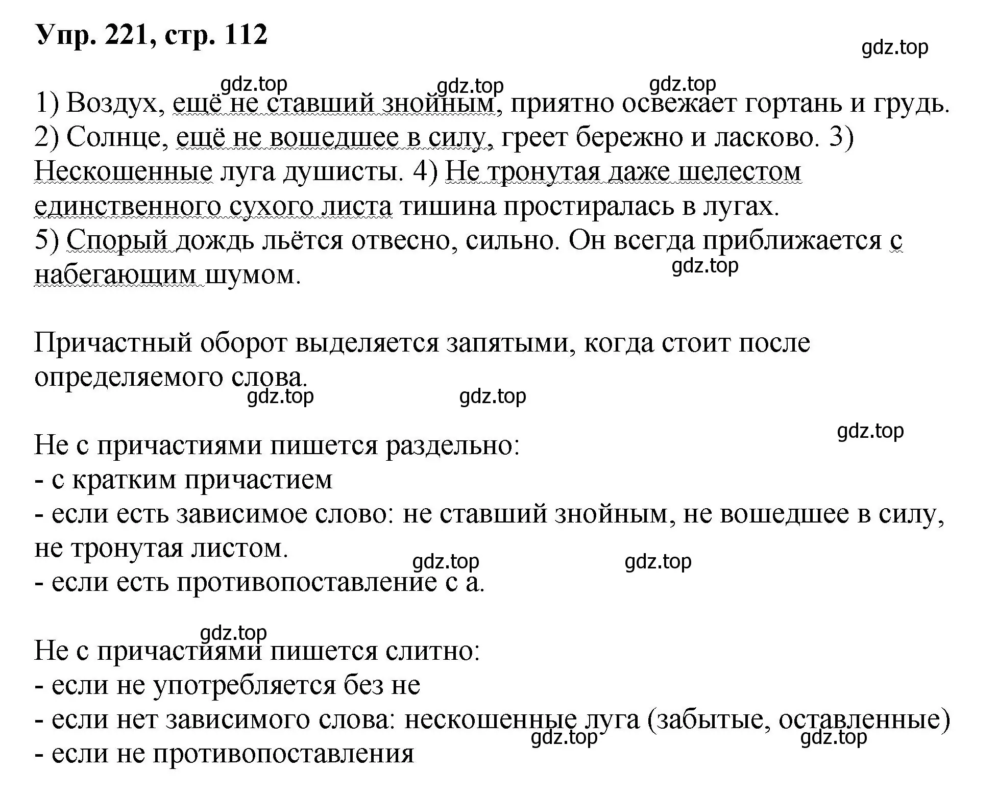 Решение номер 221 (страница 112) гдз по русскому языку 8 класс Бархударов, Крючков, учебник