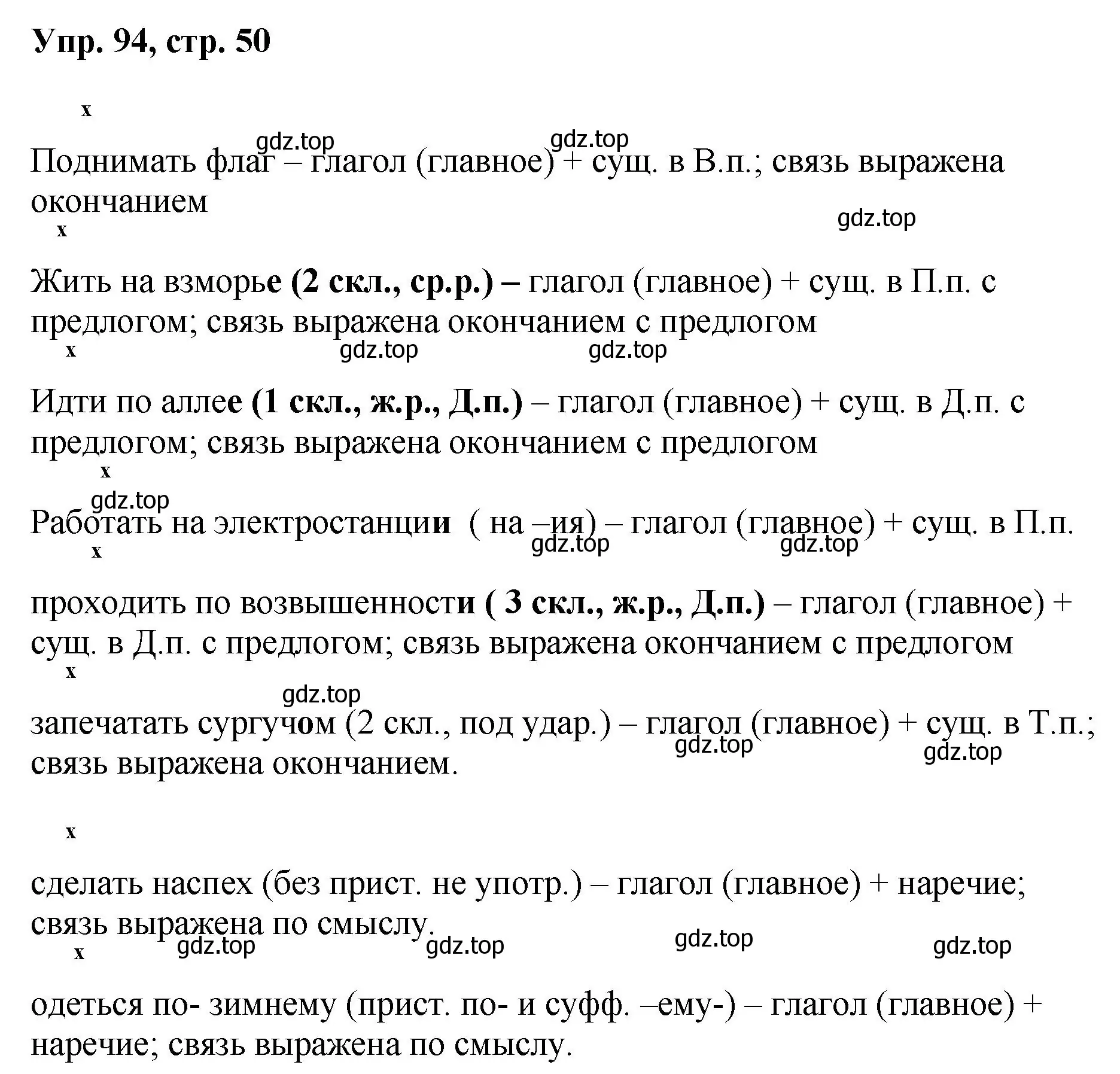 Решение номер 94 (страница 50) гдз по русскому языку 8 класс Бархударов, Крючков, учебник