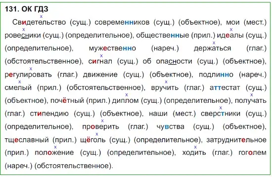 Решение 5. номер 131 (страница 68) гдз по русскому языку 8 класс Бархударов, Крючков, учебник