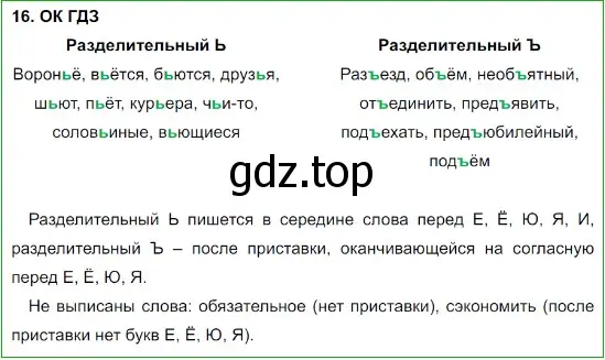 Решение 5. номер 16 (страница 13) гдз по русскому языку 8 класс Бархударов, Крючков, учебник