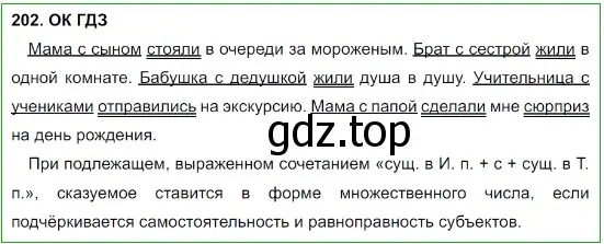 Решение 5. номер 202 (страница 104) гдз по русскому языку 8 класс Бархударов, Крючков, учебник